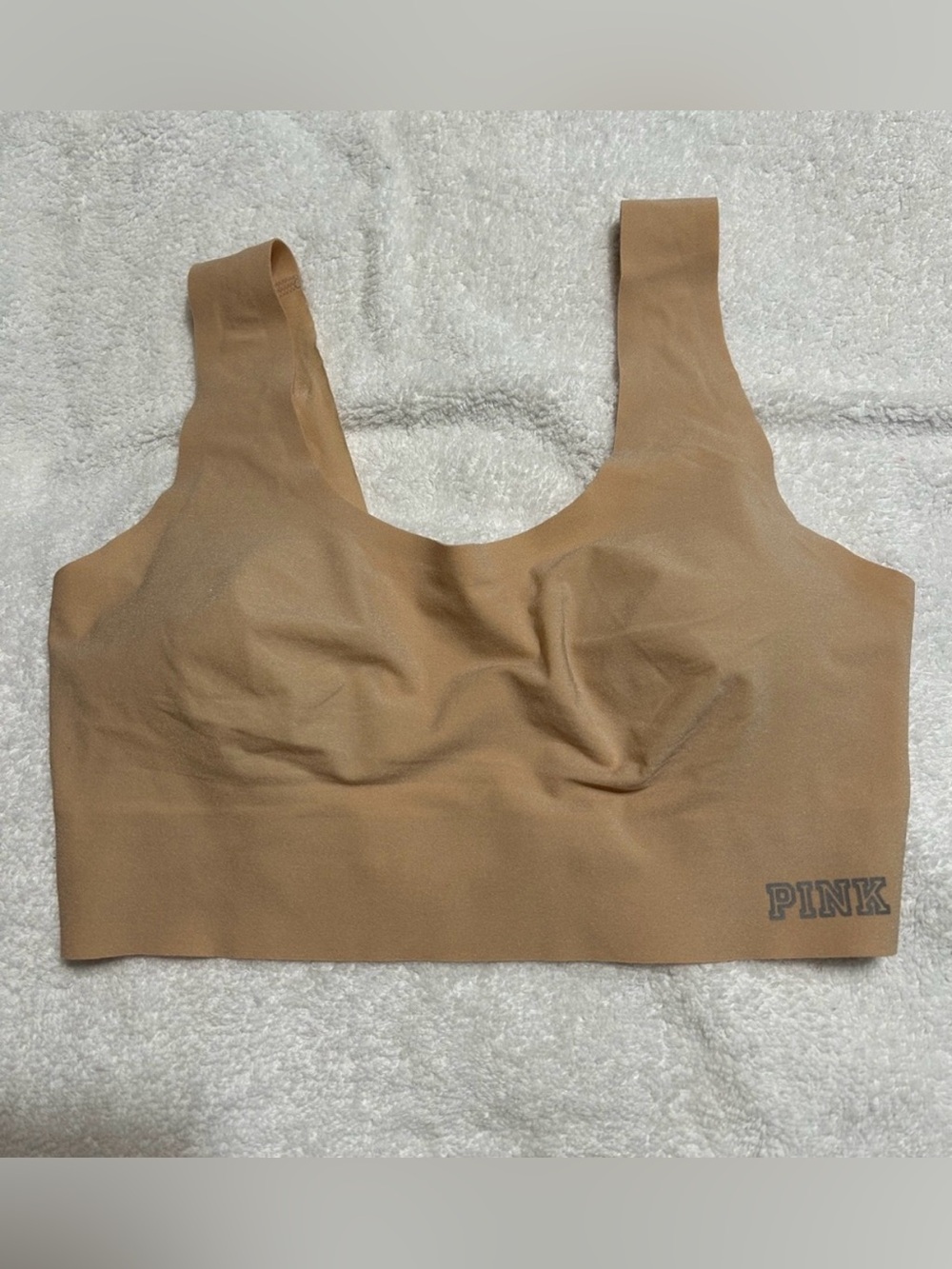 Victoria's Secret PINK Seamless Scoop Bralette in Tan